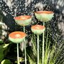 Set Of Four Verdigris Raincatcher Garden Sculptures, thumbnail 1 of 9