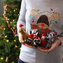 Handmade Felt Saint Dog Nicholas Christmas Decoration, thumbnail 6 of 8
