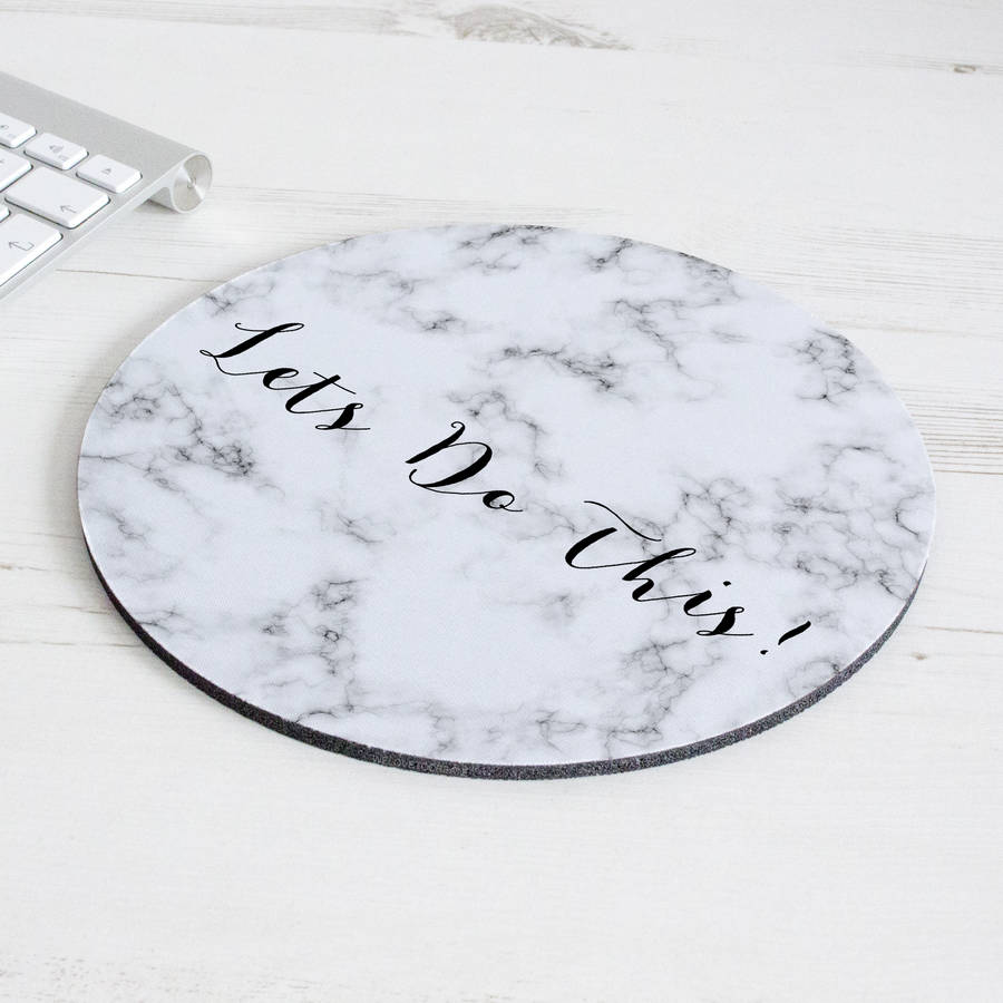 Personalised Marble Effect Mouse Mat Round, 1 of 3