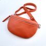 Monogram Leather Crossbody Chest Crescent Bag, thumbnail 6 of 9