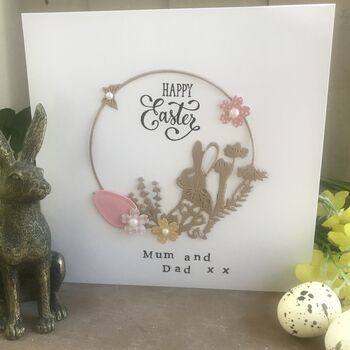 Personalised Easter Bunny Circle Card, 3 of 3