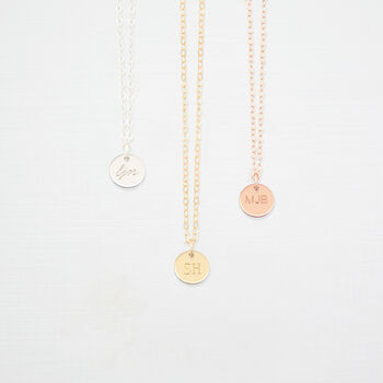 Personalised Disk Initials Necklace, 3 of 11