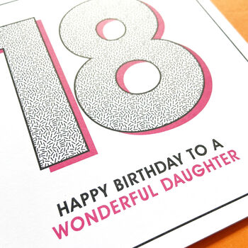 Happy 18th Birthday To A Wonderful Daughter Card, 3 of 4