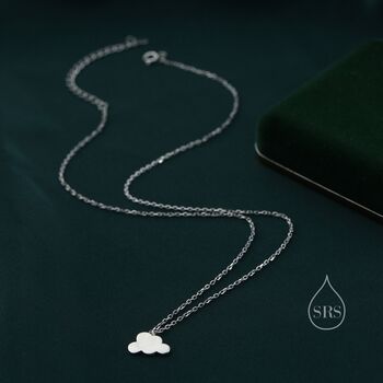 Sterling Silver Small Cloud Pendant Necklace, 3 of 12