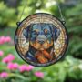 Rottweiler Stained Glass Effect Suncatcher, thumbnail 4 of 6