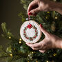Make Your Own Christmas Decorations Embroidery Kit Set Of Three, thumbnail 2 of 5