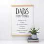 Personalised Happy Things Print For Dad, thumbnail 1 of 4