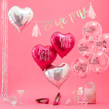 Heart Shaped Bride Tribe Hen Party Balloons, 3 of 3