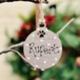 Personalised Dog Cat Paw Bauble Xmas Tree Decoration, thumbnail 1 of 7