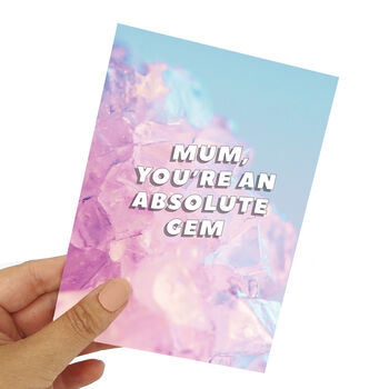 'Mum, You're An Absolute Gem' Greetings Card, 3 of 3