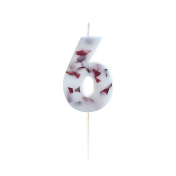 Pressed Petal Six Number Birthday Candle, 2 of 2