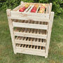 Traditional Five Drawer Wooden Apple Storage Racks Set Of Two, thumbnail 7 of 9