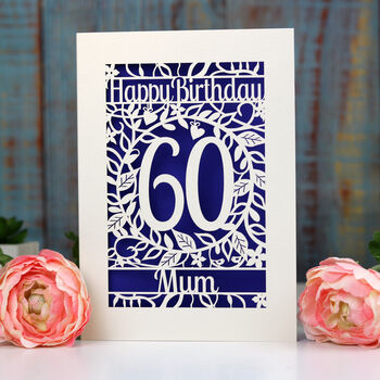 Personalised Papercut Flower Birthday Card, 2 of 5