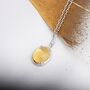 Sterling Silver Genuine Citrine Crystal Oval Necklace, thumbnail 3 of 12