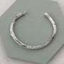 Sterling Silver Cast Twig Cuff Bangle, thumbnail 1 of 6