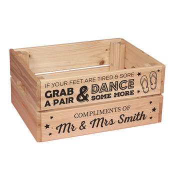 Personalised Wedding Flip Flop Crate, 2 of 2