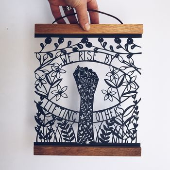 'We Rise By Lifting Others' Papercut, 3 of 4