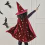 Burgundy Velvet Magician Costume Cape, thumbnail 3 of 3