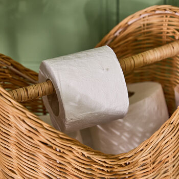 Fluted Toilet Roll Holder And Basket, 3 of 6