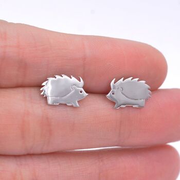 Hedgehog Stud Earrings, 2 of 12