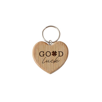 Oak Heart Keyring 'Good Luck' | Keys | Key Accessory, 2 of 2