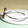 Sterling Silver Open Bangle With Gold 'Hidden Treasure', thumbnail 4 of 5