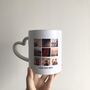 Personalised Collage Photo Mug With Heart Handle *Optional Text*, thumbnail 1 of 6