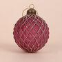 G Decor Set Of Four Glass Pink Christmas Baubles, thumbnail 5 of 6