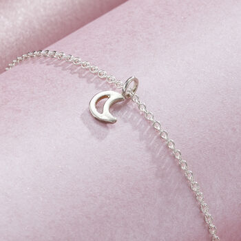 Crescent Moon Charm Necklace With Photocard, 4 of 6