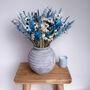 Blue Dried Flower Bouquet With Daisies, thumbnail 2 of 7