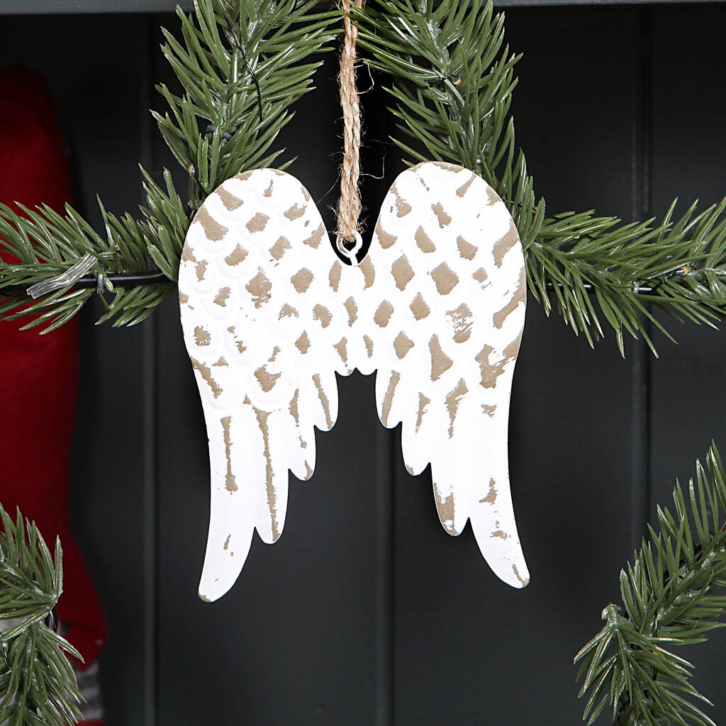 Christmas Tree Angel Wings Decoration By Red Berry Apple