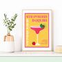 Strawberry Daiquiri Cocktail Poster, thumbnail 4 of 4