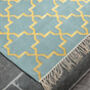 Duck Egg Blue Handwoven Rug, thumbnail 2 of 2