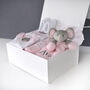 Personalised Elephant Comforter And Pink Baby Gift Set, thumbnail 8 of 12