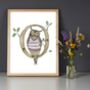 O Is For Owl Alphabet Art Print, thumbnail 1 of 12