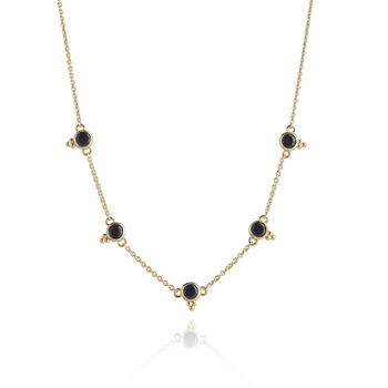 Gemstone Cleopatra Necklace Gold Plated Sterling Silver, 12 of 12