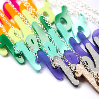 Bright And Bold Hello Necklace, 2 of 8