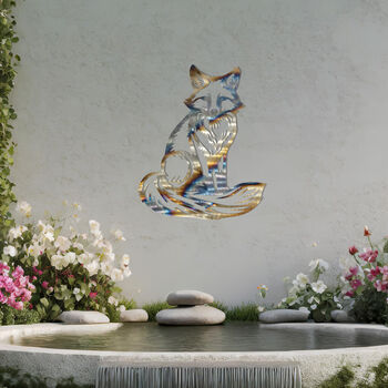 Sitting Fox Metal Wall Art For Garden, Animal Lover Gift, 4 of 10