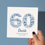 Blue Star Personalised 60th Birthday Card, thumbnail 1 of 5