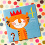 Tiger 4th Birthday Card, thumbnail 2 of 5