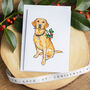 Fox Red Labrador Christmas Card, thumbnail 1 of 7