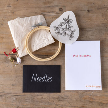 Christmas Decoration Embroidery Kit Mistletoe, 2 of 4