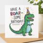 Have A Roar Some Birthday! Dinosaur Card, thumbnail 1 of 2