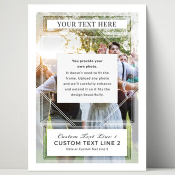 One Year Together Couples Photo Print Personalised Anniversary Gift, 2 of 5