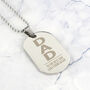 Personalised Dad Steel Dog Tag Necklace Gift, thumbnail 2 of 8