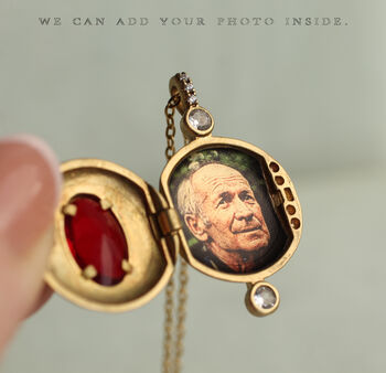 Ruby Deco Jewel Locket Necklace, 3 of 9