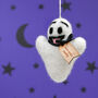 Personalised Felt Ghost Hanging Christmas Decoration, thumbnail 3 of 5