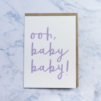 'Ooh, Baby Baby!' New Baby Card, 2 of 3