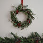 Foliage And Berries Christmas Door Wreath, thumbnail 1 of 3