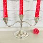 Antique Silver Plated Three Sconce Candelabra ~ Five, thumbnail 4 of 5